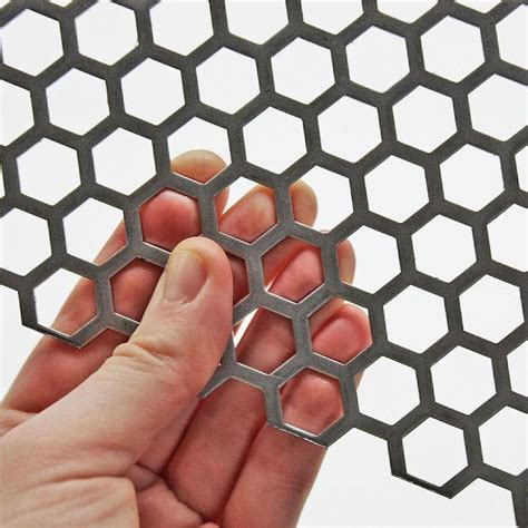 perforated metal sheet hexagon|hexagonal perforated metal.